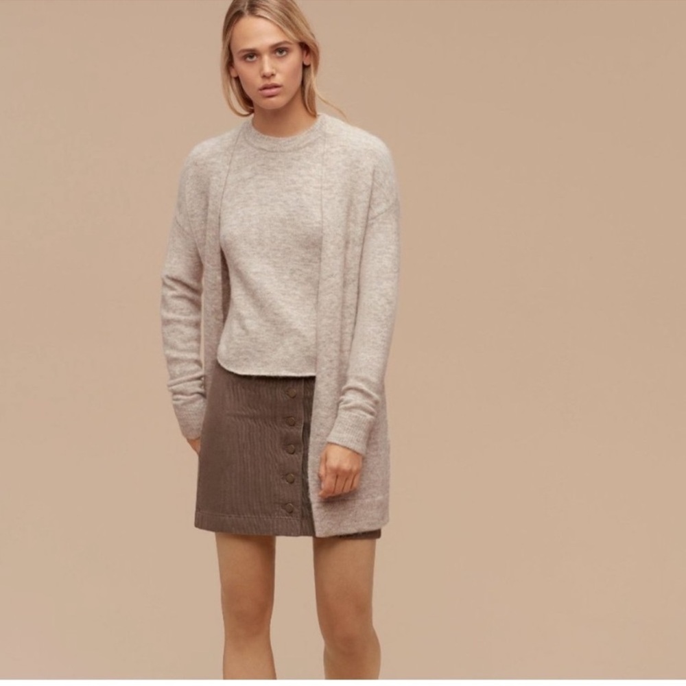 Wilfred Free Aritzia Aronson Open Cardigan in Oatmeal size XS